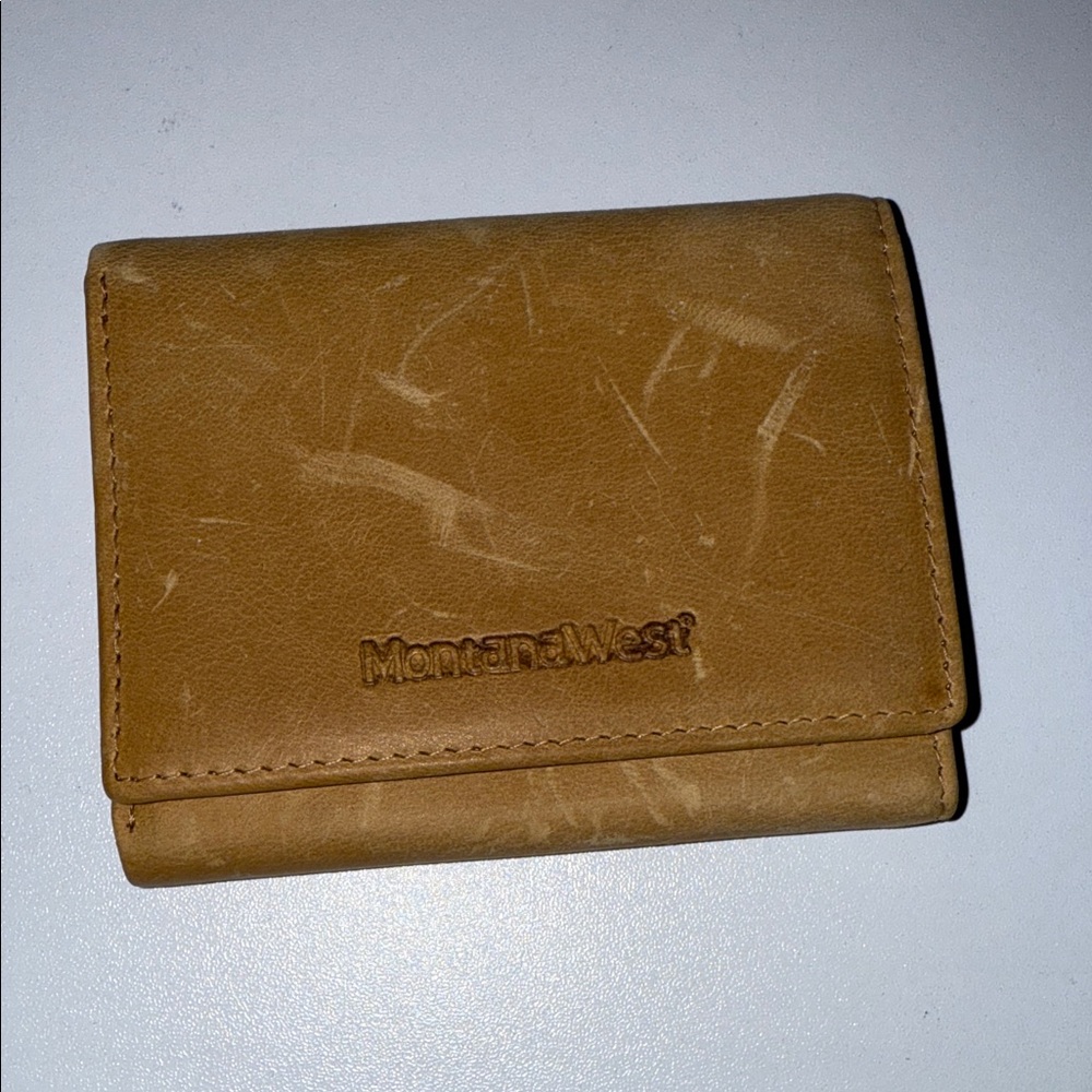 Montana West Brown Leather Card Holder